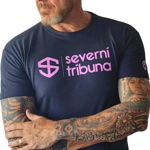 Severni Tribuna Navy Pink Praha T-Shirt